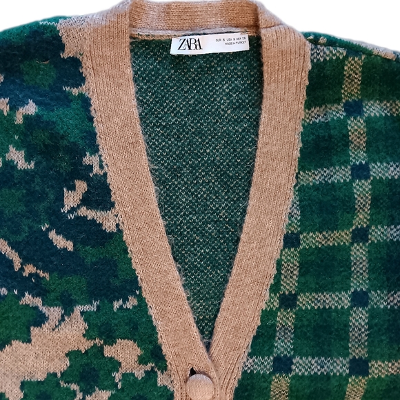 Zara | Jaquiard Knit Button Cardigan | Size Small - Picture 7 of 8